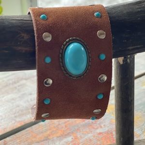 Teal suede bracelet